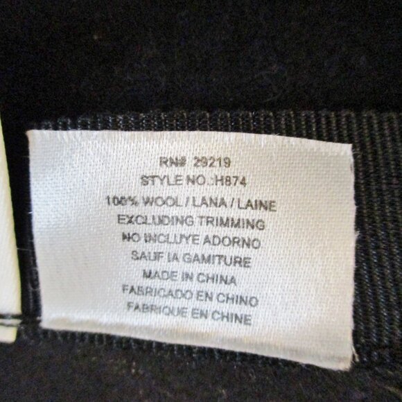 Betmar Women's 100% Wool Cloche Hat, Black, Double Ring Detail On Hat Band, OS - Picture 12 of 12